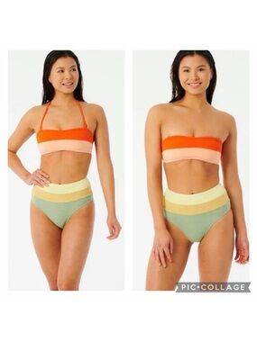 Rip Curl Surf Revival Bandeau Top & Surf Revival Good Bottom Size: M